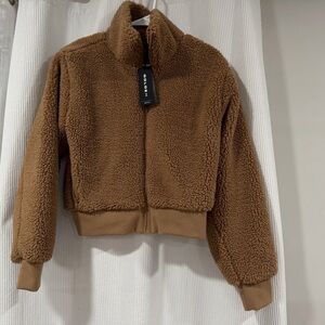 Aritzia Camel Teddy Jacket